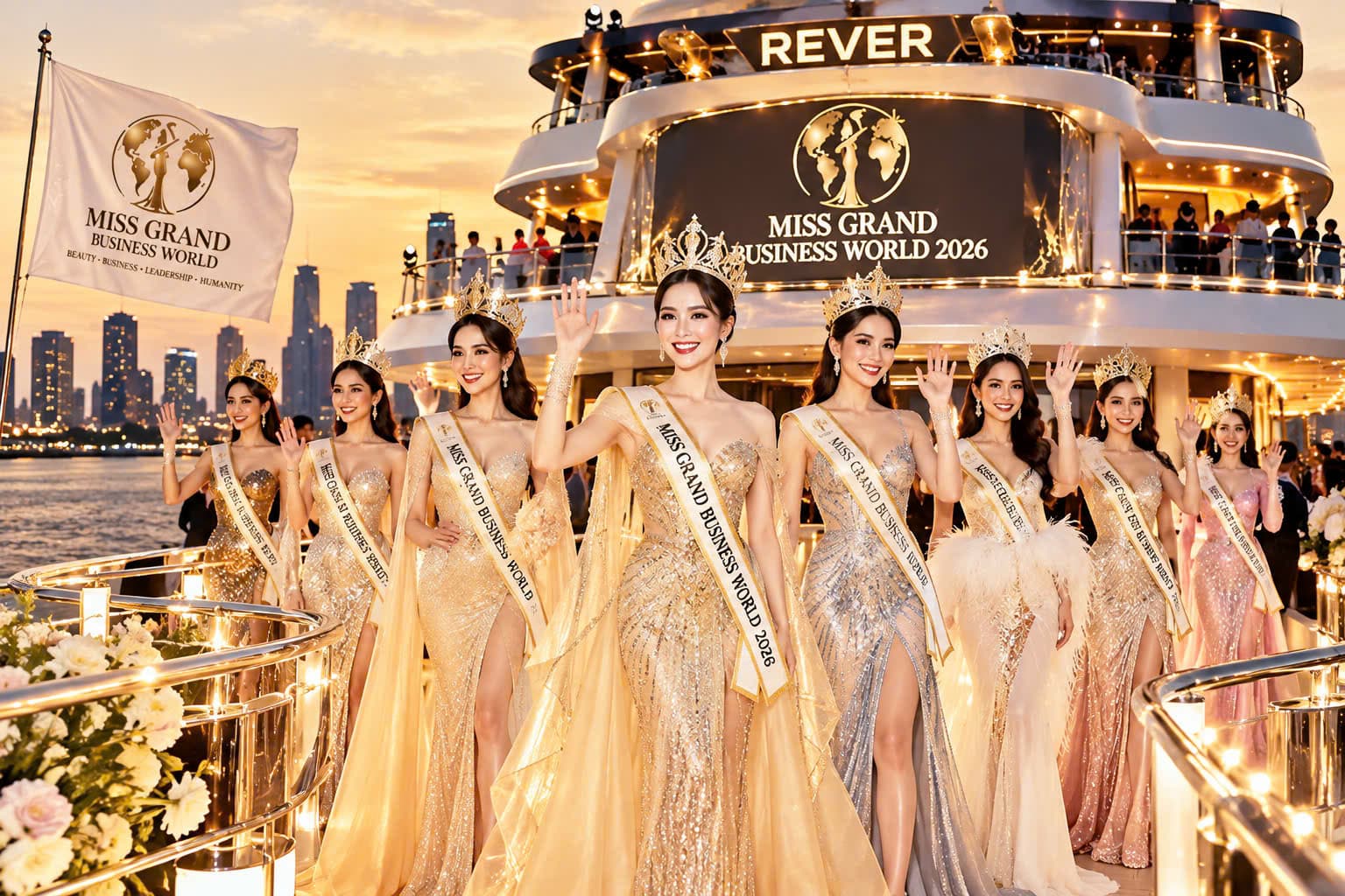 Hình ảnh minh hoạ không gian tiệc tối & họp báo (concept)